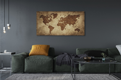 Quadro em tela Mapa cinza