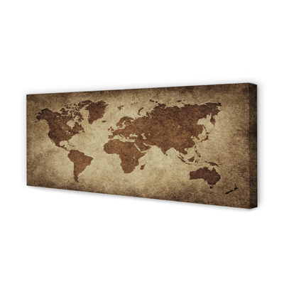 Quadro em tela Mapa cinza