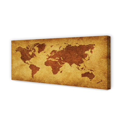 Pintura em tela Mapa marrom antigo