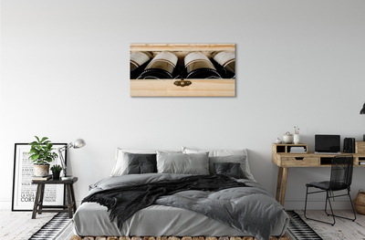 Quadro em tela Garrafas de vinho em uma caixa