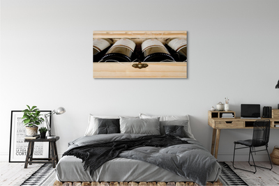 Quadro em tela Garrafas de vinho em uma caixa