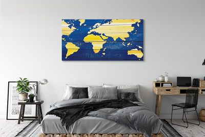 Quadro em tela Mapa em quadros azuis