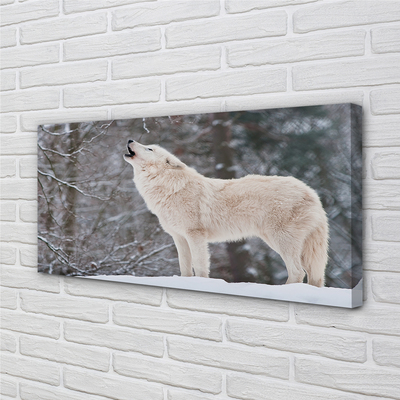 Quadro em tela Inverno na floresta dos lobos