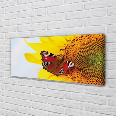 Pintura em tela Borboleta girassol