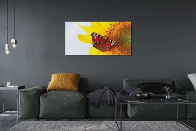 Pintura em tela Borboleta girassol