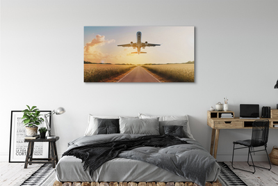 Pintura em tela Avião oeste da cidade