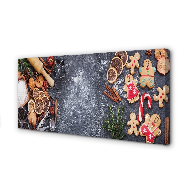 Pintura em tela Farinha de gengibre de Natal