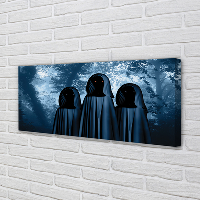 Pintura em tela Árvores da floresta figuras assustadoras