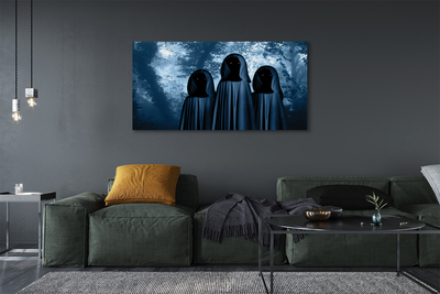 Pintura em tela Árvores da floresta figuras assustadoras