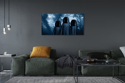 Pintura em tela Árvores da floresta figuras assustadoras