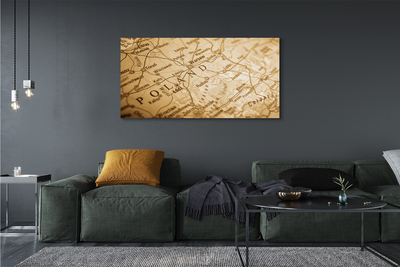 Pintura em tela Mapa da Polônia