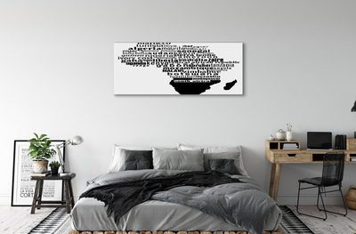 Quadro em tela Letras em preto e branco