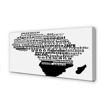 Quadro em tela Letras em preto e branco