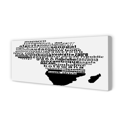 Quadro em tela Letras em preto e branco