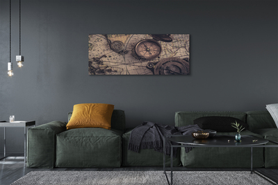 Quadro em tela Mapa da bússola