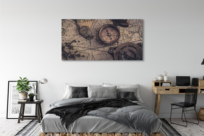 Quadro em tela Mapa da bússola