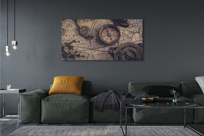 Quadro em tela Mapa da bússola