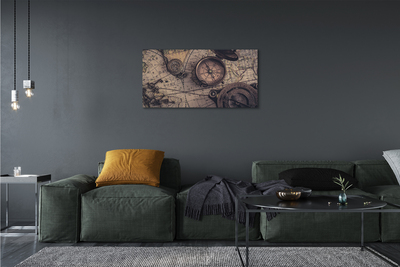 Quadro em tela Mapa da bússola