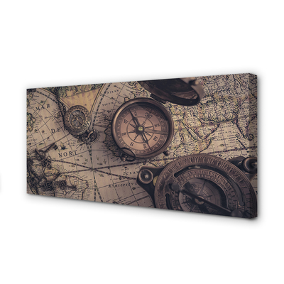 Quadro em tela Mapa da bússola
