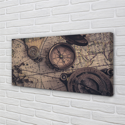 Quadro em tela Mapa da bússola