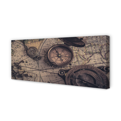 Quadro em tela Mapa da bússola