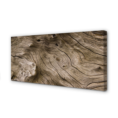 Quadro em tela Grãos e nós da madeira