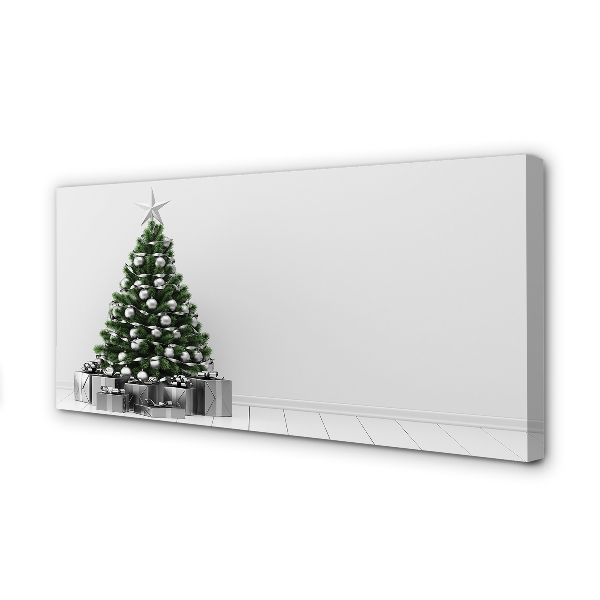 Quadro em tela presentes de árvore de natal