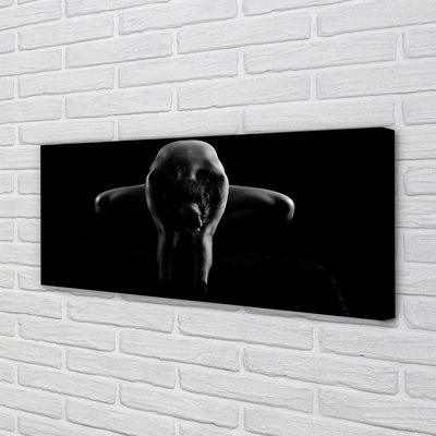 Quadro em tela Mulher em preto e branco