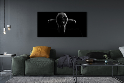 Quadro em tela Mulher em preto e branco