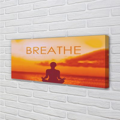 Quadro em tela Inscrição de mulher sol