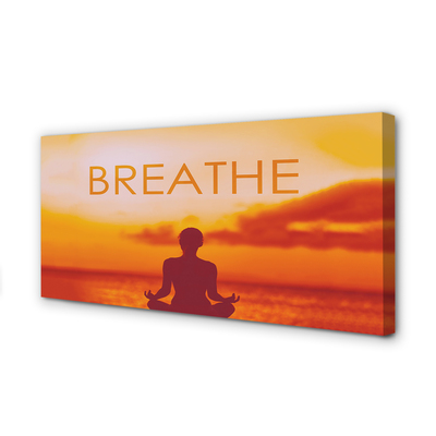 Quadro em tela Inscrição de mulher sol