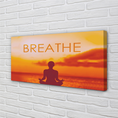 Quadro em tela Inscrição de mulher sol