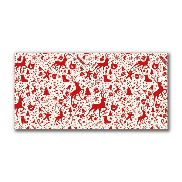 Quadro de parede em tela Decoração de Natal com Rena de Inverno