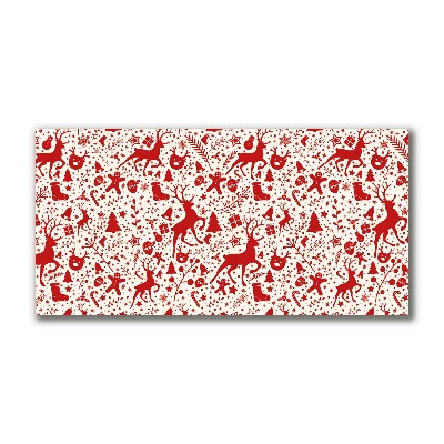 Quadro de parede em tela Decoração de Natal com Rena de Inverno