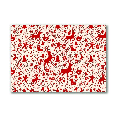 Quadro de parede em tela Decoração de Natal com Rena de Inverno