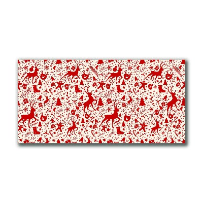 Quadro de parede em tela Decoração de Natal com Rena de Inverno