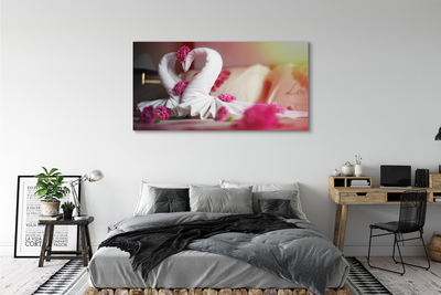 Pintura em tela Toalhas de flores de cisne