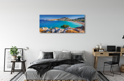 Quadro em tela Panorama da praia da costa da Grécia