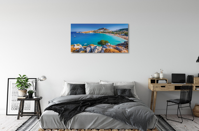 Quadro em tela Panorama da praia da costa da Grécia