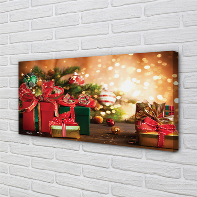 Pintura em tela Presentes enfeites luzes