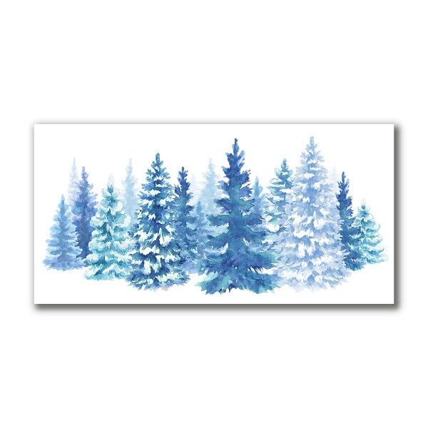 Quadro de parede em tela Árvores de Natal Neve Feriados Inverno