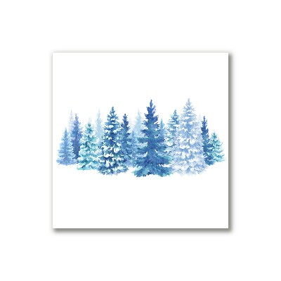 Quadro de parede em tela Árvores de Natal Neve Feriados Inverno