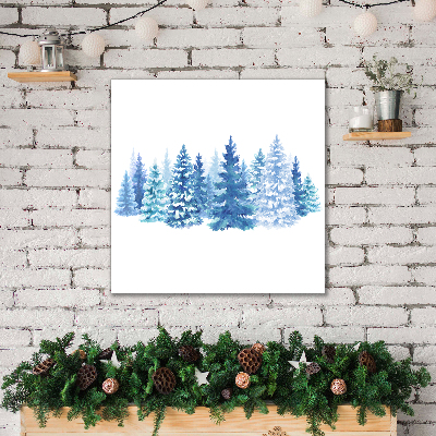 Quadro de parede em tela Árvores de Natal Neve Feriados Inverno