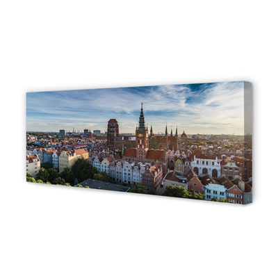 Pintura em tela Igreja Panorama de Gdansk
