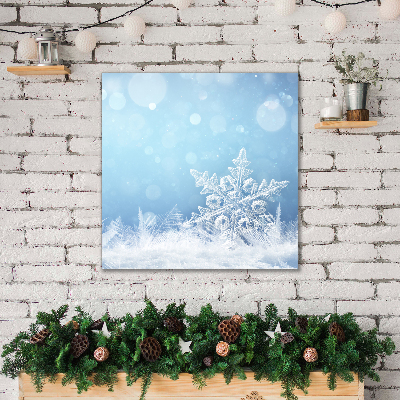 Quadro de parede em tela Flocos de neve Neve de inverno