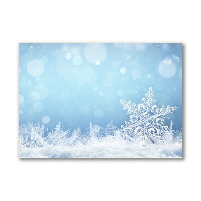 Quadro de parede em tela Flocos de neve Neve de inverno