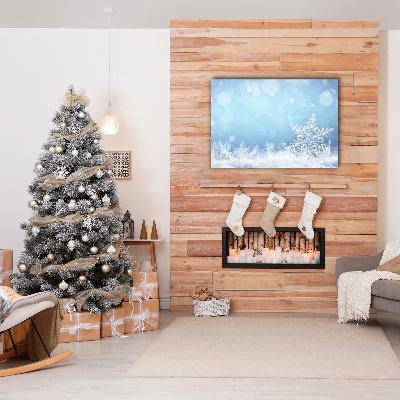 Quadro de parede em tela Flocos de neve Neve de inverno