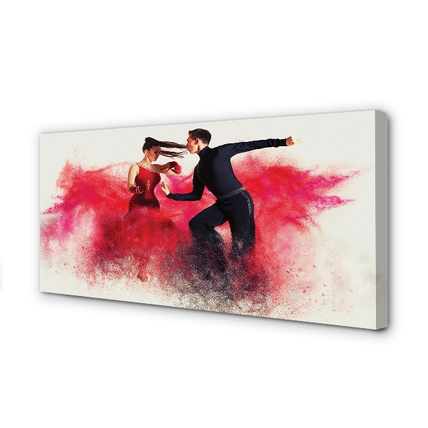 Pintura em tela Pessoas fumaça vermelha