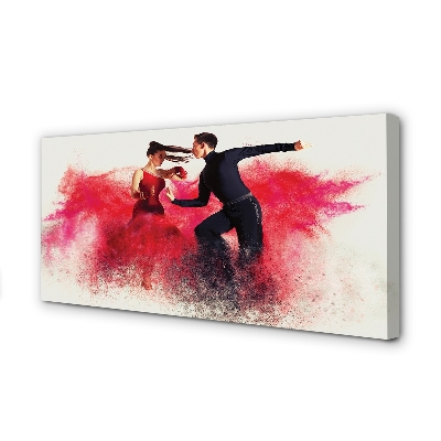 Pintura em tela Pessoas fumaça vermelha