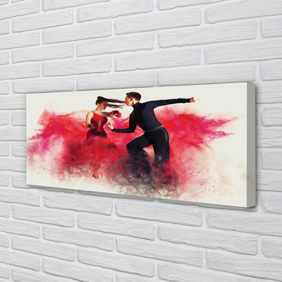 Pintura em tela Pessoas fumaça vermelha